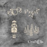 Set of Chipboard Christmas 1199 (height/lenght around 10cm each)