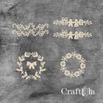 Set of Chipboard Christmas with borders 1235 (height/lenght around 9cm each)
