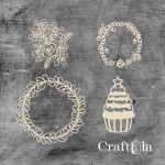 Set of Chipboard Christmas 1269-2 (largest 12x12x0,15cm)