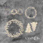 Set of Chipboard with 3D Christmas tree for a box 1271 (height/lenght around 6cm each)