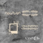 Set of Chipboard Christmas with borders 1279-2 (height/lenght around 14,5cm each)