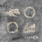 Set of Chipboard Christmas 1309 (height/lenght around 8,5-8cm each)