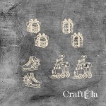Set of Chipboard Christmas 1314 (height/lenght around 4cm each)