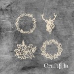 Set of Chipboard Christmas 1330 (height/lenght around 8,5cm each)