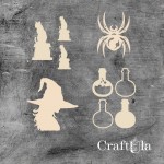 Set of Chipboard the Witch 3 ( largest 5x5x0,15cm)
