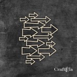 Set of Chipboard Arrows (2 pcs, 13x10x0,15cm)