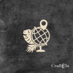 Set of Chipboard Globes (2 pcs, 7x5x0,15cm)