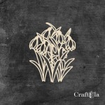 Set of Chipboard Snowdrops (2 pcs, 7x5x0,15cm)