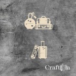 Set of Chipboard Suitcases 2 (2 pcs, larger 7x5x0,15cm)