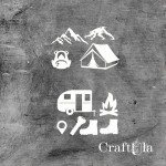 Set of Chipboard Camping 1 (largest 8x4x0,15cm)