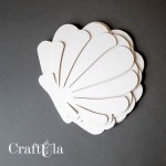 Chipboard album base Seashell 2 Medium (cover + 5 pages 20x20x0,15cm)