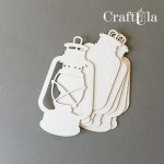 Chipboard album base Lantern Medium (cover + 5 pages 20x20x0,15cm)