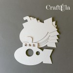 Chipboard album base Submarine Small (cover + 5 pages 15x15x0,15cm)