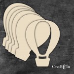 Chipboard album base Balloon Medium (cover + 5 pages 20x20x0,15cm)