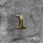 Mirrored gold plexiglass number – 1 (3 pcs, 4x5cm)