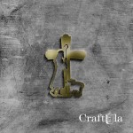 Mirrored gold plexiglass Holy Cross 67 (2 pcs, 5x7cm)