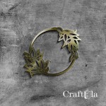 Mirrored gold plexiglass Wreath 83 (1 pcs, dia 6,5 cm)