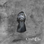 Mirrored silver plexiglass Communion girl 90 (1 pcs, 3x7,5cm)