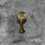 Mirrored gold plexiglass Communion chalice 92 (2 pcs, 3x7cm)