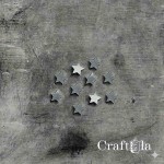 Mirrored silver plexiglass Mini Stars (10 pcs, 1,5x1,5cm)