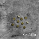 Mirrored gold plexiglass Mini Stars (10 pcs, 1,5x1,5cm)