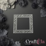 Mirrored silver plexiglass Frame 178 (1 pcs, 9x9cm)