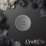 Mirrored silver plexiglass Handmade button 186 (2 pcs, dia 3cm)