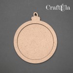 HDF Christmas bauble 17 (12x14x0,3 cm, the whole 10 cm)