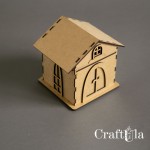 HDF One-story townhouse – box (14,5x10,5x10,5cm, thick. 0,3 cm)