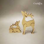 HDF Set of Reindeers 277 (height around 22 cm, thick. 0,3 cm)