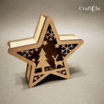 HDF 3D Star 286 – lattern, box (height around 15 cm)
