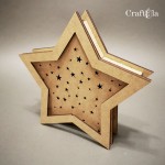 HDF 3D Star 290 – lattern, box (height around 22,5 cm)