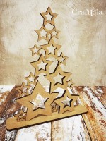 HDF Christmas tree 358 (height around 30 cm, thick. 0,3cm)