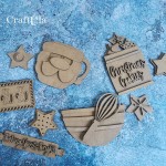 HDF Gingerbread Baking Set (largest 13x13x0,3 cm)