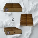 HDF box/organizer with compartments 2 (18,5x17x4 cm, 10 compartments)