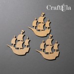 Mini HDF Sailing Ships (3 pcs, 8-4cx0,3cm)