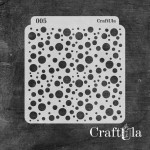 Stencil 0005k – Dots, 15x16 cm x 0,35 mm, semi-translucent