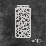 Stencil 0005T – Dots, 8x16 cm x 0,35 mm, semi-translucent