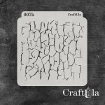 Stencil 0007k – Cracks, 15x16 cm x 0,35 mm, semi-translucent