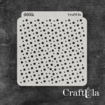 Stencil 0008k – Dots, 15x16 cm x 0,35 mm, semi-translucent