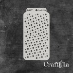 Stencil 0008T – Dots, 8x16 cm x 0,35 mm, semi-translucent