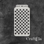 Stencil 0012T – Chessboard, 8x16 cm x 0,35 mm, semi-translucent