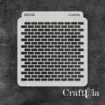 Stencil 0015k – Bricks, 15x16 cm x 0,35 mm, semi-translucent