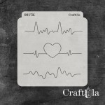 Stencil 0017k – EKG, 15x16 cm x 0,35 mm, semi-translucent