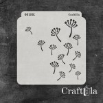 Stencil 0019k – Dandelions, 15x16 cm x 0,35 mm, semi-translucent