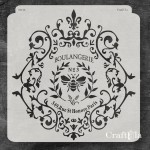 Stencil 001XL – Bee, 30x31 cm x 0,35 mm, semi-translucent