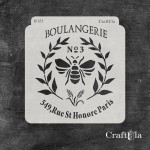 Stencil 0024k – Bee (small), 15x16 cm x 0,35 mm, semi-translucent