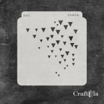 Stencil 0025k – Triangles, 15x16 cm x 0,35 mm, semi-translucent