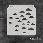 Stencil 0026k – Cloudes, 15x16 cm x 0,35 mm, semi-translucent