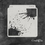 Stencil 0027k – Stains, 15x16 cm x 0,35 mm, semi-translucent